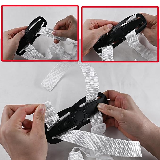 2 Pack Child Seat Chest Clip,Baby Seat Chest Harness Buckle Seat Chest Stroller Chest Universal Replacement for Baby and Kids Trend (Black)