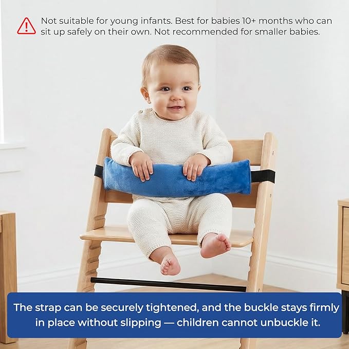 High Chair Straps, Universal Baby Safety Strap, Highchair Harness for Infant&Toddler's（Blue）