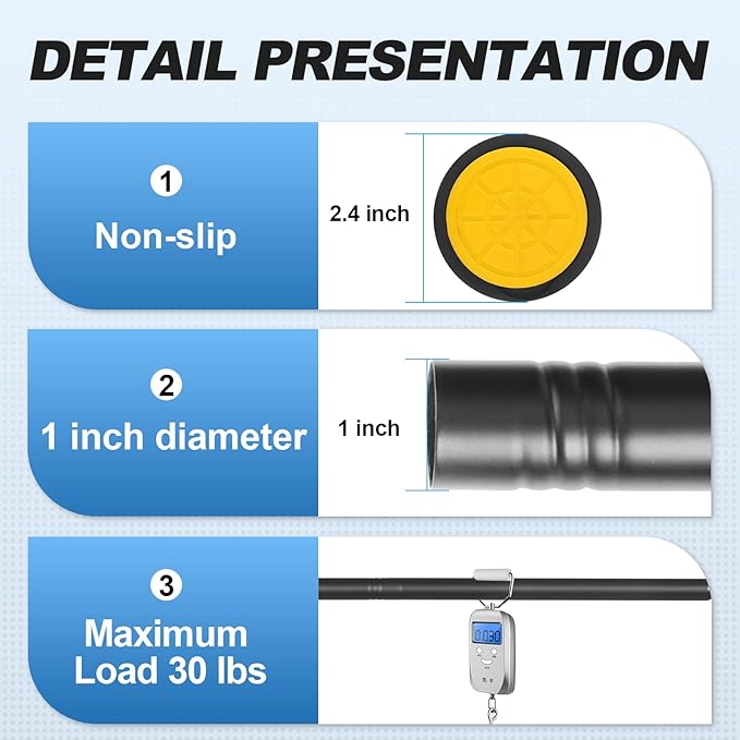 CorkLatta Black Shower Curtain Rod 31 to 68 Inch,1 Inch Diameter Adjustable Spring Tension Stainless Steel Telescoping Rod,Easy Install,No Rust