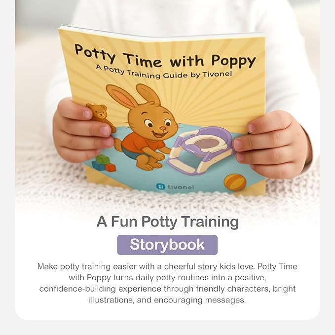 Toddler Potty Training Seat with Ladder and Step Stool | Helps Kids Climb and Sit on Their Own | Soft Cushion, Non-Slip Base, Splash Guard | Includes Potty Training Guide Book & Sticker