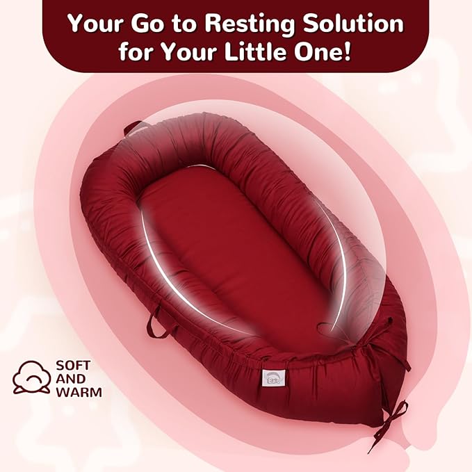 EAQ Baby Lounger, Infant Lounger for Newborn,Portable Baby Nest Cover Breathable & Soft, Newborn Essentials