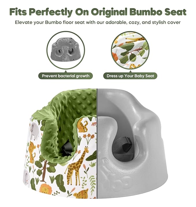 Seat Cover Compatible with Bumbo Seat, Booster Seats Accessories, Soft Breathable Cover for Baby Girl Boy, Cover Only