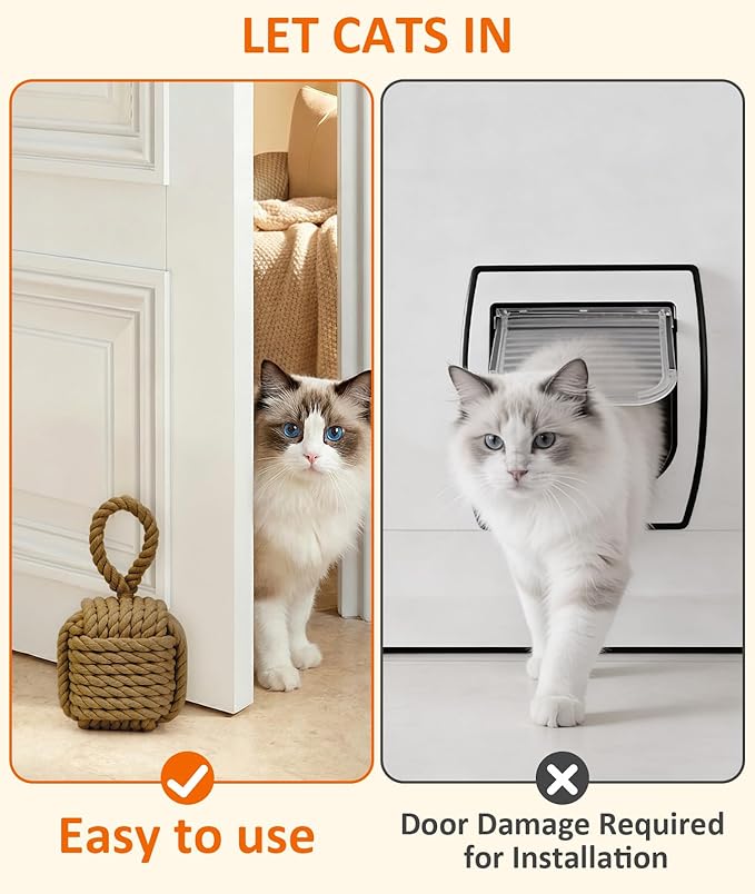 Decorative Door Stoppers for Standard Interior Doors - Cute Rope Knot Design, Weighted Doorstop for Home & School, Beige