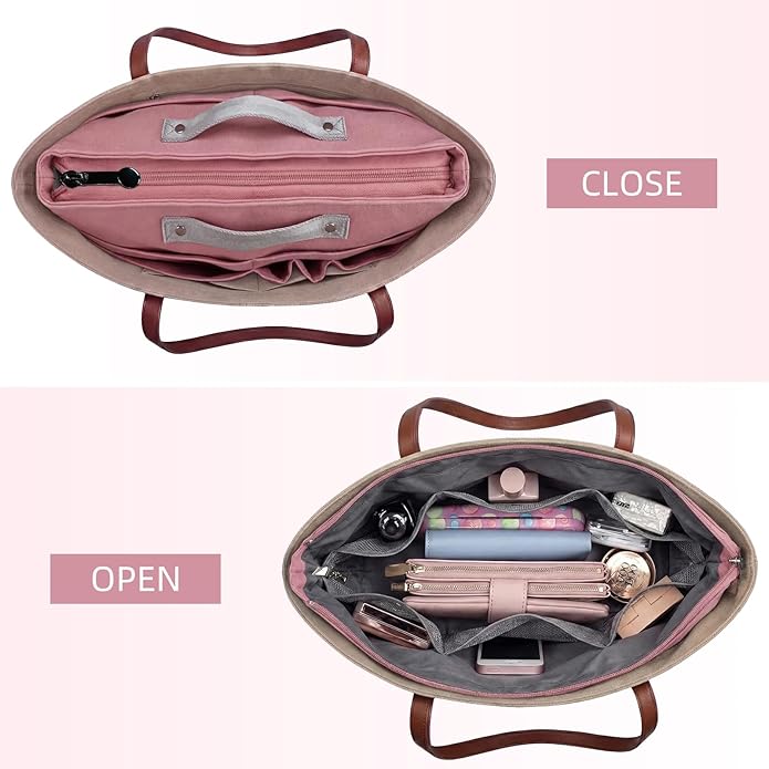 VANCORE Purse Organizer Insert for Handbags,Tote Bag Organizer Insert with Zipper Bag,Premium Handbag Organizer Inside Liner for Women