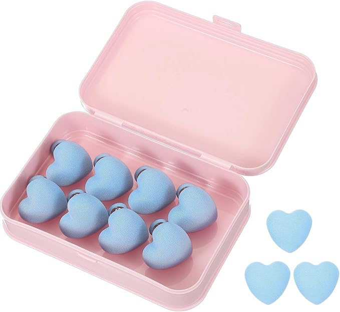 uxcell 8 Pcs Duvet Cover Pins to Hold Comforter Inside, Duvet Clips with Soft Fabric Material for Quilt Cushions Curtains, Light Blue (Heart)