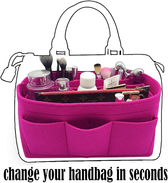 LEXSION Felt Purse Insert Bag Organizer Bag In Bag For Handbag Purse Organizer Fits Speedy Neverfull