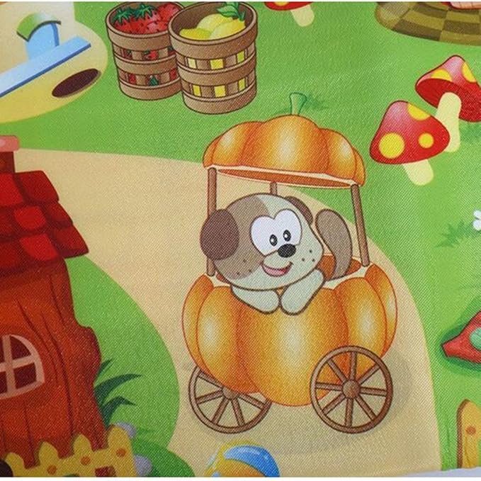 SIMPVALE Baby Crawling Mat Double-Sided Foam Waterproof Floor Mat Drawing Alphabet Figures Animals Pattern 70.8''X47.2''X0.2''