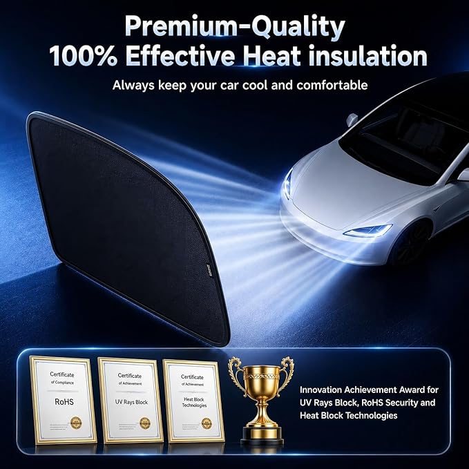 DMJN Car Window Shades for Baby (100% UV & Sun Block) Car Side Windows Covers Sun Shades for Baby in Car,Easy-Install Nano Ice-Crystal Coating-Universal Fit (Medium),2 Pack