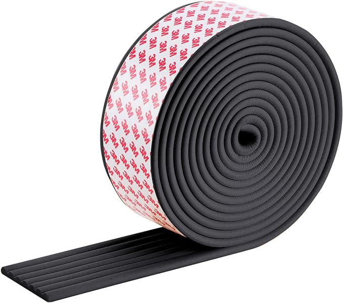 Corner Protector for Baby, Widen Edge Protector with Adhesive Backing, Baby Proofing Edge Corner Protectors Self Adhesive Furniture Corner Guard Bumper for Table, Desk, Fireplace (Black, 16.4ft)