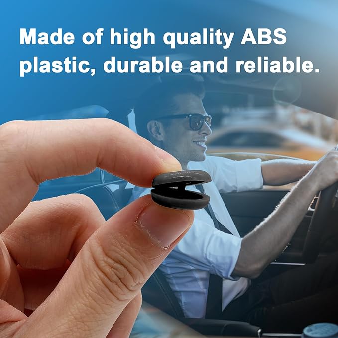 Augeny 10 Sets Seat Belt Button Stop, Plastic Seat Belt Stop Clips, Universal Snap-On System Seatbelt Buckle Stopper Button Kit, Prevent Buckle from Sliding Down, No Welding Required (Black)