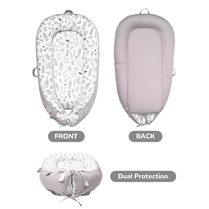 EAQ Baby Lounger, Infant Lounger for Newborn,Portable Baby Nest Cover Breathable & Soft, Newborn Essentials