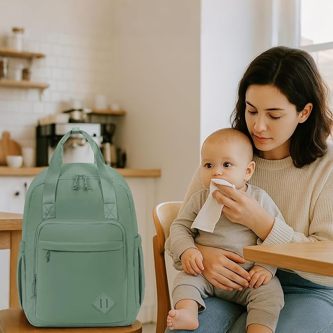 CEI-CEI Diaper Bag Backpack Large Baby Diaper Bag Water-resistant Travel Diaper Backpack for Boys Girls Newborn with Insulated Pockets, Changing Pad, Stroller Straps
