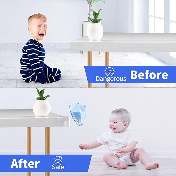 Baby Proofing Corner Protector Baby: 12 Pack Corner Protectors Baby Proof Corner and Edges Protector, Extra Large Clear Table Corner Protectors for Baby Safety Guards Bumpers Cover Sharp Furniture