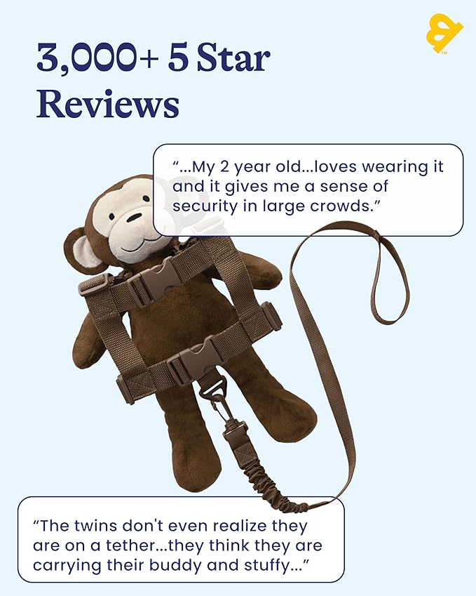 GoldBug Toddler Safety Harness & Leash - Monkey