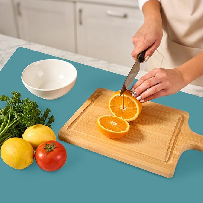 Extra Large Silicone Mat for Kitchen Counter 36" x 24" Silicone Table Mat for Resin Workbench Mat Heat Resistant Mat Coffee Bar Mat,Dark Green