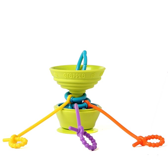 Suction Cup High Chair Toys Holder | 3 Toy Tethers Keep Toys from Falling | Holds Teethers, Snack Cups | for Babies 6-12 Months | Perfect for Travel and Restaurant
