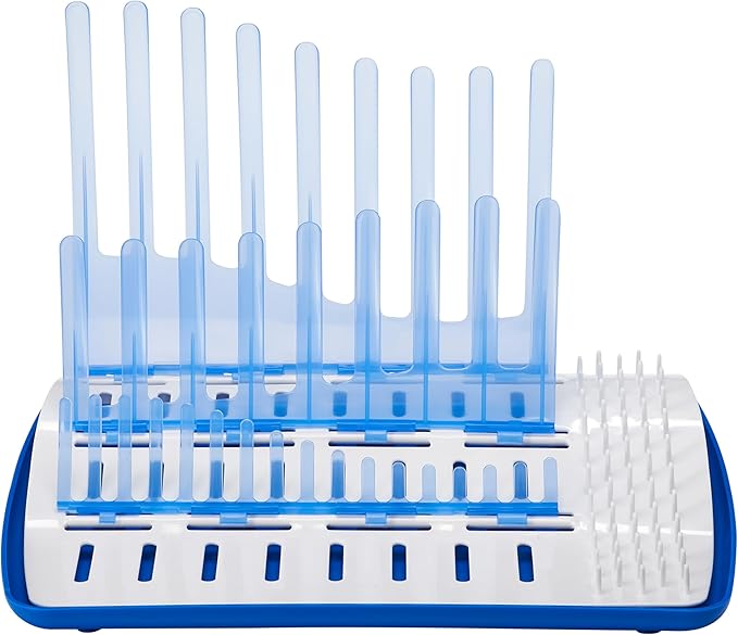 Dr. Brown's Folding Baby Bottle Drying Rack for Easy Storage - Dry Nipples,Pacifiers and Other Baby Essentials,BPA Free,(Pack of 6)