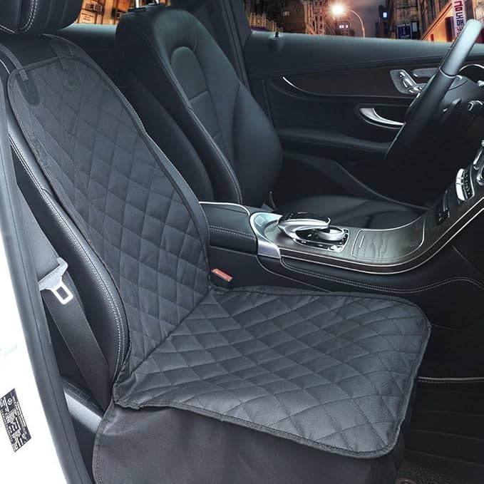 AsFrost Dog Seat Cover Cars Trucks SUVs, Thick 600D Waterproof Pet Car Seat Cover Dog, Heavy Duty & Wear-Resistant Durable Nonslip Backing with Side Flaps, Scratchproof Dog Front Seat Cover
