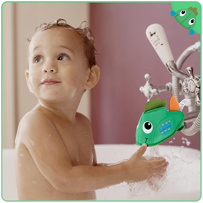 Bath Spout Cover for Bathtub, Baby Shower Protector Cover from Bumping Head During Bathing Time, Cute Soft Cartoon Fish Water Faucet Mouth Protecting Cover for Enjoyable Safe Baths Bathroom