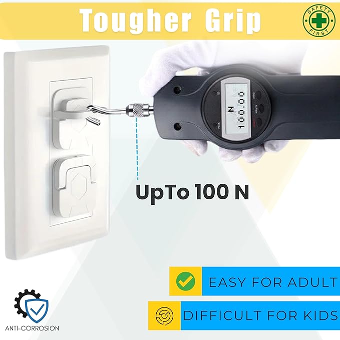 30 Pack Outlet Covers Baby Proofing with Pull Handle- Plug Covers Baby Proofing- White Baby Proof Outlet Covers 3 Prong Child Proof Outlet Cover- Shock Prevent Plug Protectors Baby Proof Plug Covers