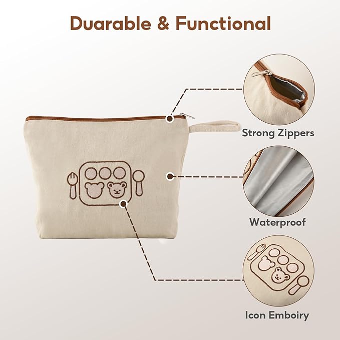 7PCs Diaper Bag Organizer Pouches for Baby Kids Travel Essential Storage, Large Waterproof and Zipped Baby Packing Cubes