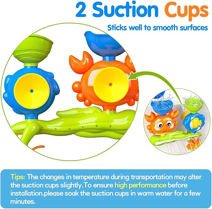 Crab Bath Toys for Kids Ages 1-3 Toddlers 2-4, Bathtub Toys for Babies, Water Shower Tub Toys for Boys Girls Infant Gifts Presents