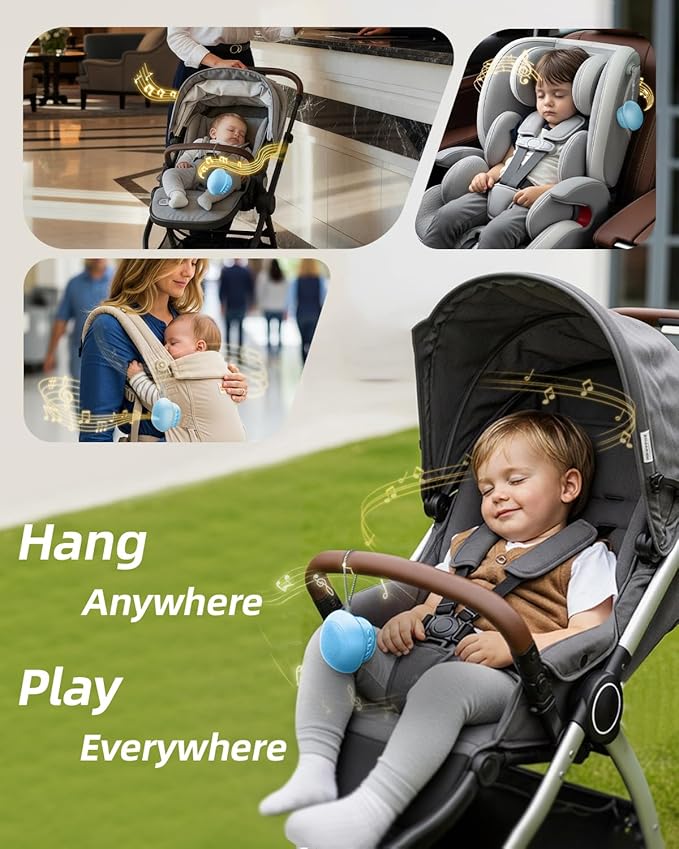 Portable White Noise Sound Machine for Baby, Kids & Adults, 20 Non-Looping Sounds, 48H Playtime, 30 Level Volume, Memory, 3 Timers & Night Light, Sound Therapy for Sleep, Home, Travel, Office, Gift
