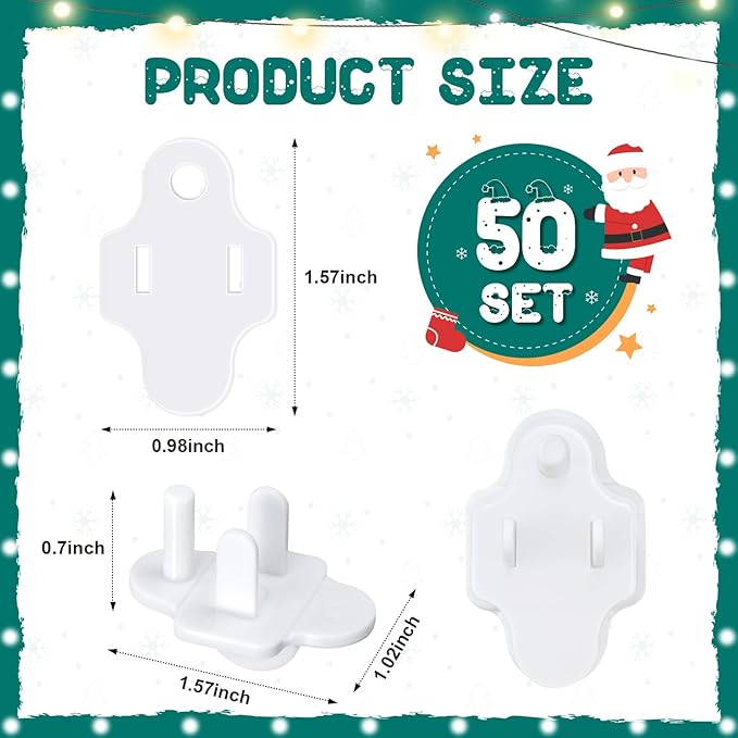 Set of 50 Weatherproof Gaskets and Plug Protector Covers,Outdoor/Indoor Extension Cord Outlet Gasket and Plugs Covers,Waterproof Outdoor Plug Protector for Electrical Outlets,Stop Gfcis from Tripping