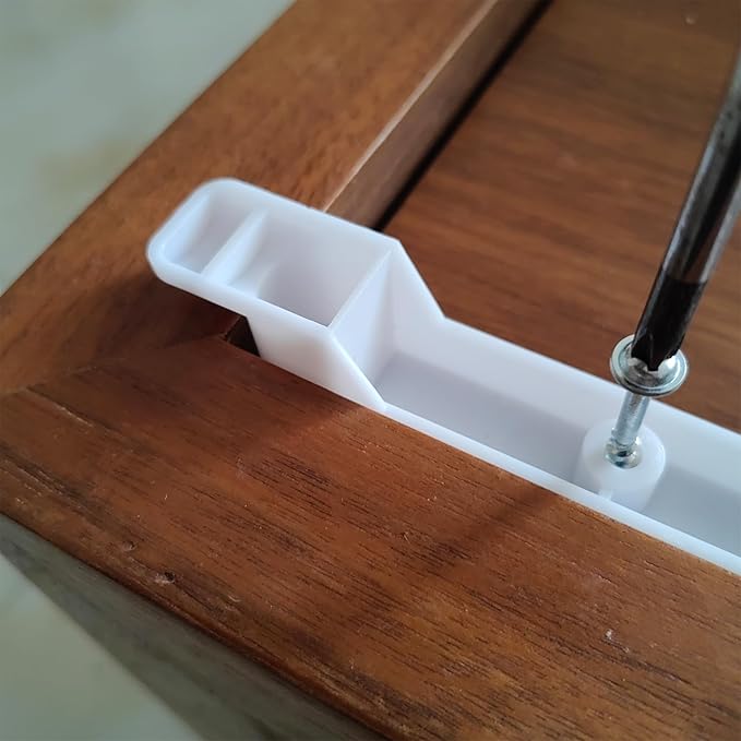 4 Sets (8 clips) False Front Connector False Front Cabinet Clips 4 1/2 Opening Fake Drawer Clips False Drawer Front Clips Complete Set Including Screws