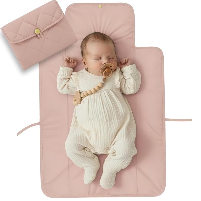 Portable Diaper Changing Pad - Soft and Easy to Clean Diaper Changing Mat for Babies - The Perfect Lightweight and Foldable Pad for Traveling