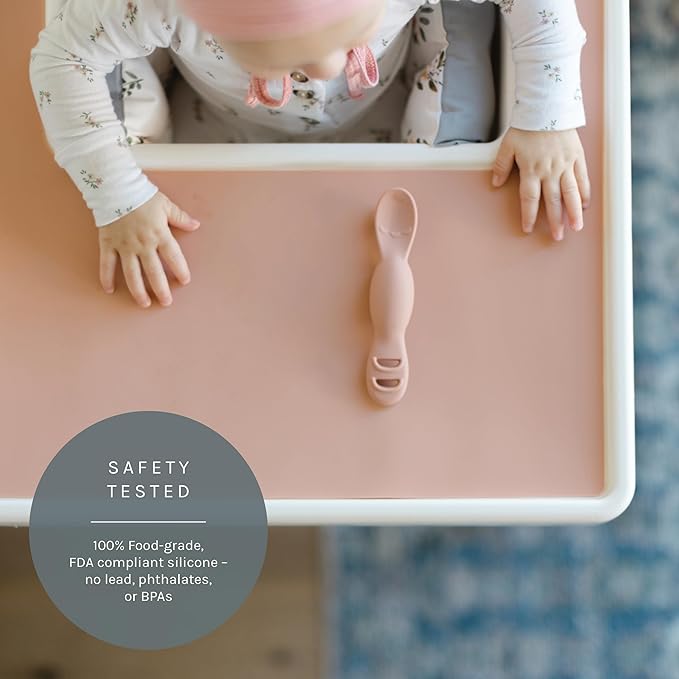 Yeah Baby Goods Placemats Compatible with The IKEA Antilop Highchair (Pale Terracotta) - Food-Grade Silicone Highchair Tray Mat – Easy to Clean, High Chair Accessory