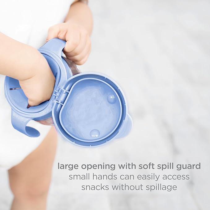Ubbi Tweat Snack Containers for Kids & Toddlers, BPA-Free Tritan Spill-Proof Toddler Snack Cups, Portable Travel Food Storage, Polaris Blue & Sugar Snap Green | No spill design, Weighted base, Easy opening, Dishwasher safe, Made for small hands