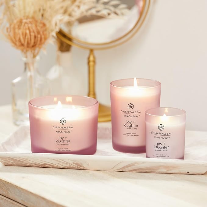 Chesapeake Bay Candle Scented Candle Joy + Laughter (Cranberry Dahlia) Medium Home Décor