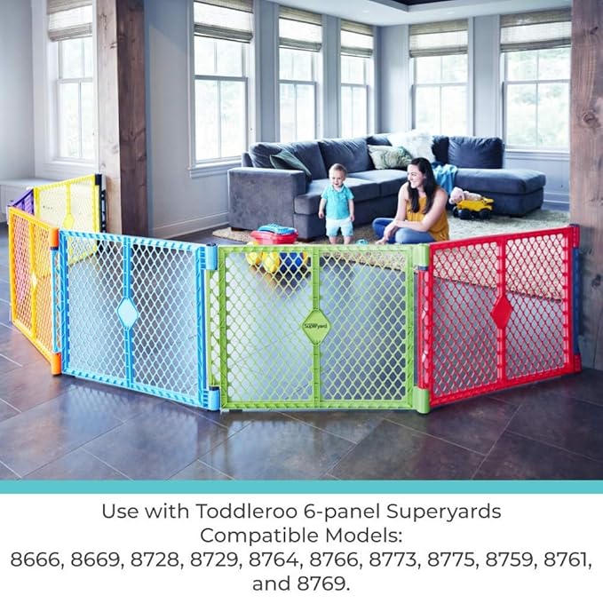 Toddleroo by North States - Superyard Wall Mount Kit: Play Yard Wall Mount Kit Compatible with SuperyardPlay Pens - Made in USA - Gray