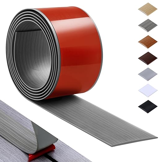 Bnell Floor Transition Strip - Self Adhesive Vinyl Laminate Cover Strip 3" Flat Divider for Joining Gaps and Doorway Transitions (3.3Ft, 7.6cm, Ash Wood Grain)