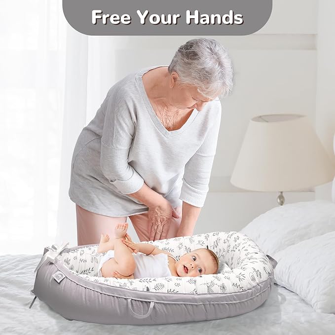 EAQ Baby Lounger, Infant Lounger for Newborn,Portable Baby Nest Cover Breathable & Soft, Newborn Essentials