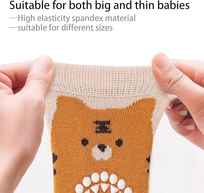 TFTSR Baby Knee Pads for Crawling (3 Pairs) and Baby Socks for Walking (3 Pairs), Walking Protector for Toddler Kid Girls Boy