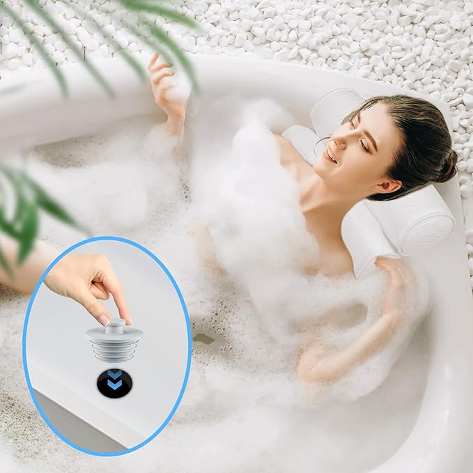 Aluvor Bathtub Stopper 2pcs Sink Stopper Tub Plug Bathroom Shower Drain Plug Silicone Bathtub Drain Plug Tub Drain Stopper Washbasin Stopper