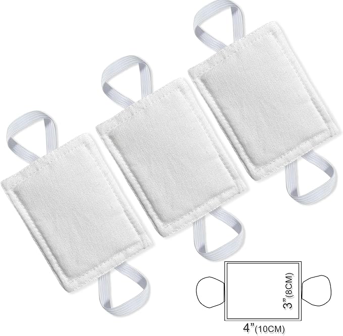 Door Latch Cover Baby Door Silencer Cushion for Slamming, Quiet Lock Cover Closer Durable Material for Light Sleeper Nursery Children - 4x3 inches, White, 3 Pieces