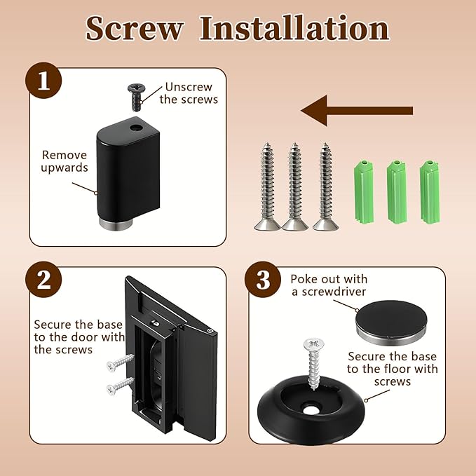 2026 New Magnetic Door Wedge Stopper No Drill Invisible Heavy Duty Zinc Alloy Door Wall Protector Wide Compatibility Bottom of Door Keep Doors Open Black Durable Easy Installation