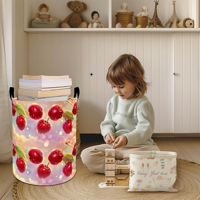 Dolphin Laundry Basket Hamper 19.7"x15.8", Blue Ocean Animal Foldable Waterproof Oxford Clothes Storage Bucket for Room Bathroom Bedroom Nursery Decor, Toy Organizer Bins Gifts for Kids Boys Girls