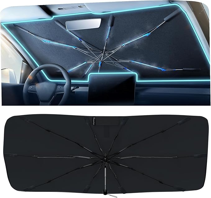 Car Windshield Sun Shade Umbrella, Car Sun Shade Windshield for Auto Trucks Sedan SUV Keeps Vehicle Cool Heat Insulation-Medium-04