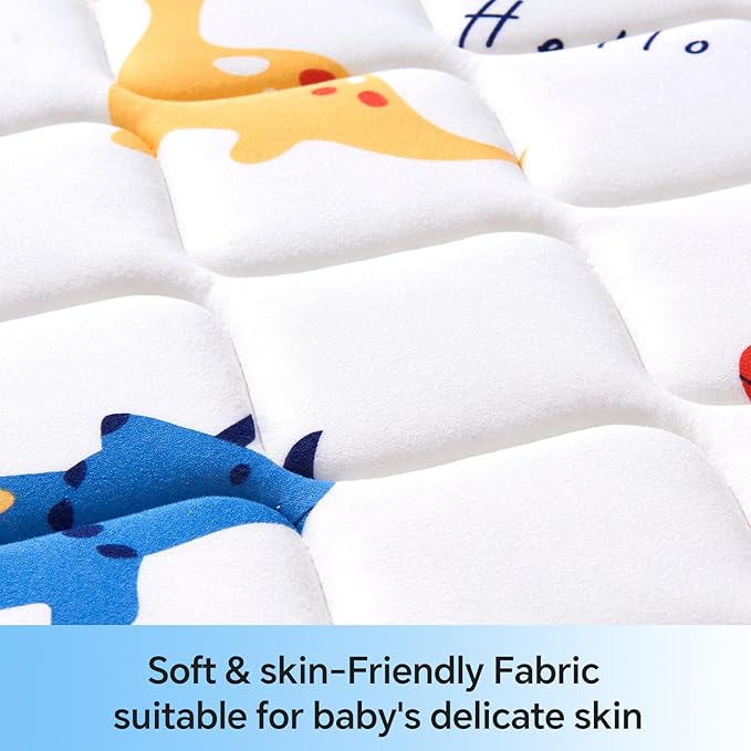 Pack and Play Mattress 38" x 26" x 1.5", Firm Support and Comfort Foam, Soft Playard Mattress for Babies and Toddlers, Baby Essentials Items
