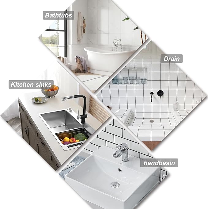 6 Sizes of Sink Stoppers, Bathtub Drain Stopper with Ring Suitable, Rubber Sink Drain for Kitchen, Bathroom and Laundry Sink, Bathtub Accessories