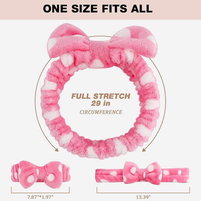 8pcs Spa Headband, Easter Basket Stuffers, Bulk Easter Mothers Day Gifts, Stocking Stuffers for Teen Girls Women, Skincare Makeup Face Wash Headband, Goodie Bags Gift Baskets Party Favors