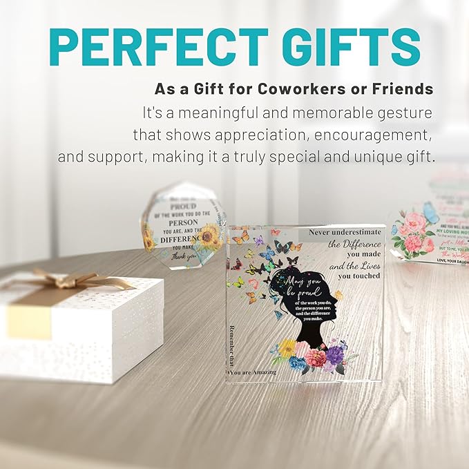 Inspirational Gifts for Women Friends Birthday, Teacher Appreciation Gifts, Thank You Gift for Coworker, Farewell Gift for Friends Female Nurse Counselor Boss Lady Sister