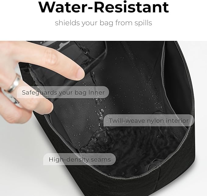 Purse Organizer Insert for LV Speedy Nano Handbag,Custom Fit Inside Premium Matte Black Lightweight WaterResistant Tote Bag Insert with Cup Holder Accessories