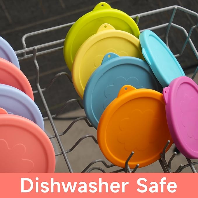 LUVCOSY 2 Cup 4 Cup Silicone Replacement Lids Storage Cover for Anchor Hocking Glass Bowls (Container not Included) 4 Pack Microwave, Dishwasher and Freezer Safe