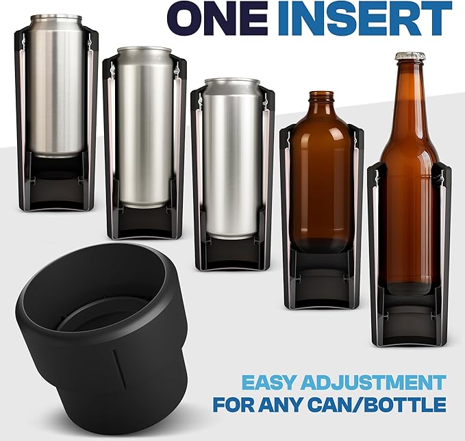 Universal Buddy XL Can Cooler by Frost Buddy - Fits 12-ounce, 16-ounce, 20-ounce, and 24-ounce Cans and Bottles - Keep Your Drinks Refreshingly Chilled for over 12 hours. (Icicle)