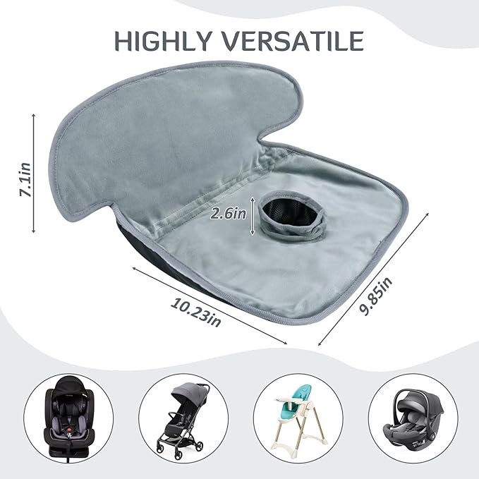 INFANZIA Dry Seat, Car Seat Protector Waterproof Carseat Liner Potty Training Toddlers, Baby and Infants, Piddle Pad for Carseats Strollers (Grey, 2 Packs